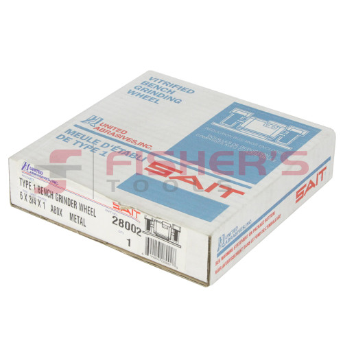 Aluminum Oxide Vitrified Bench Grinder Wheel - 3/4" A80