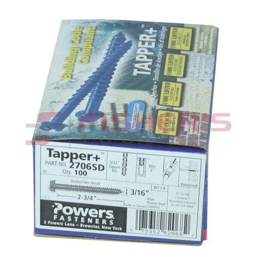 Blue Perma-Seal Tapper - 3/16" x 2-3/4"