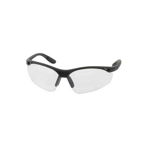 Semi-Rimless Safety Readers with Black Frame Clear Lens Dual +2.00 Diopter Semi-Rimless Safety Readers with Black Frame Clear Lens Dual +2.00 Diopter
