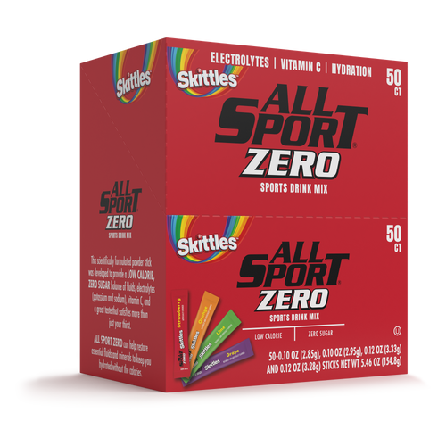 Premium Hydration Powder Sticks for Water Bottles - Skittles Flavor (50 Count)