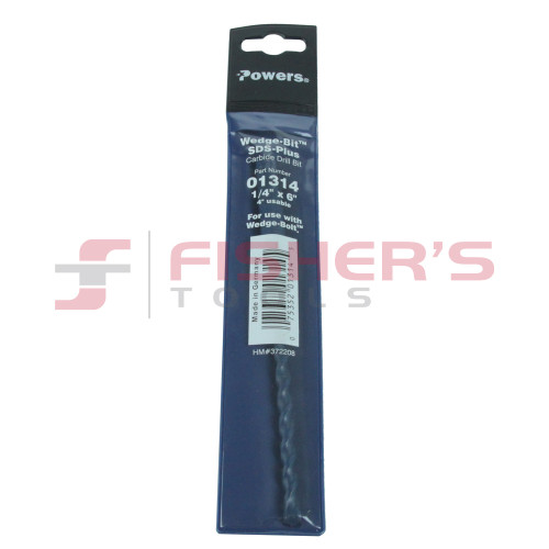 SDS-Plus Blue Carbide Wedge-Bit - 1/4" x 6"
