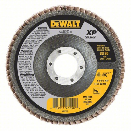 Flap Disc 80 Grit 4-1/2 Inch Ceramic Flap Disc 80 Grit 4-1/2 Inch Ceramic