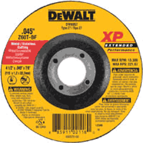 Type 27 XP Cutting Wheel 4-1/2" x .045" x 7/8"