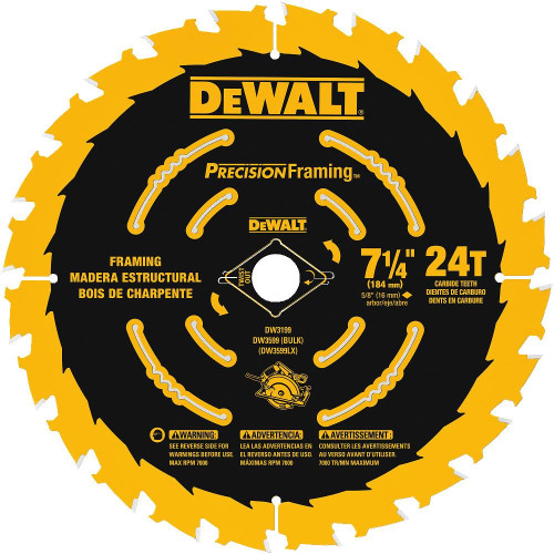 Carbide Tipped Portable UltraThin Kerf Framing Saw Blade 7-1/4"