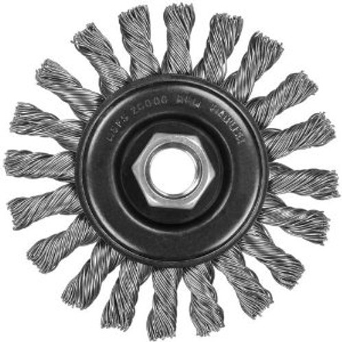 Extended Performance .020 Stainless Cable Twist Wire Wheel 4" x 5/8"-11 Extended Performance .020 Stainless Cable Twist Wire Wheel 4" x 5/8"-11