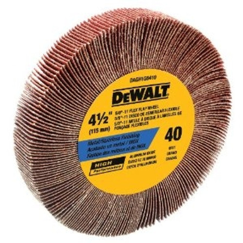 DeWalt 4 1/2" x 1 3/26" x 5/8"-11 Flap Wheel (40 grit) DeWalt 4 1/2" x 1 3/26" x 5/8"-11 Flap Wheel (40 grit)
