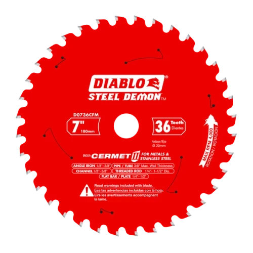 Cermet II Saw Blade for Thick Metal 7" x 36-Teeth