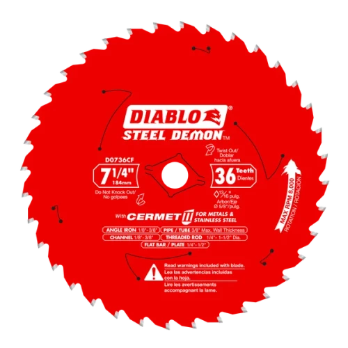 Cermet II Saw Blade for Thick Metal 7-1/4" x 36-Teeth