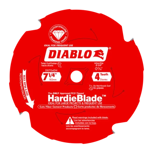 Saw Blade for Fiber Cement 7-1/4" x 4-Teeth