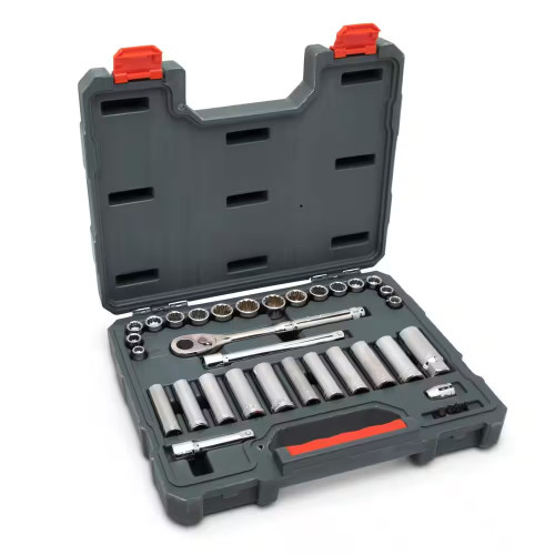 Mechanics Tool Set Standard & Deep SAE/Metric 35 Piece 3/8" Drive 6 and 12 Point Mechanics Tool Set Standard & Deep SAE/Metric 35 Piece 3/8" Drive 6 and 12 Point