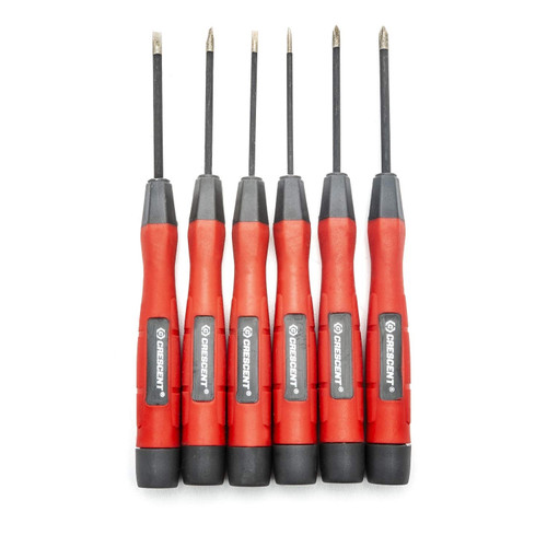 Slotted Mini Precision Dual Material Diamond Tip Screwdriver Set 6 Pieces