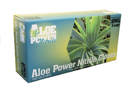 Aloe Power Disposable Nitrile Gloves (Medium)