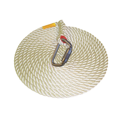Vertical Lifeline 5/8" x 50 foot with 2 Hooks Vertical Lifeline 5/8" x 50 foot with 2 Hooks