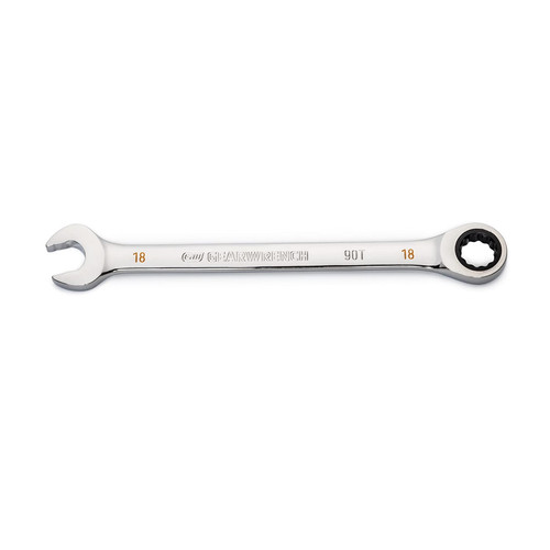 Ratcheting Combination Wrench 90-Tooth 12 Point 18mm