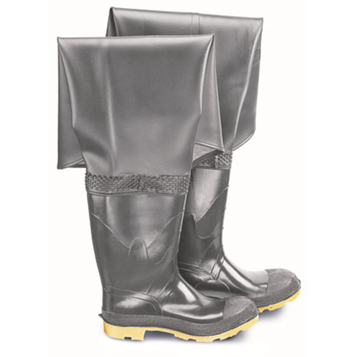 Hip Wader Boots with Steel Toe (Size 8)