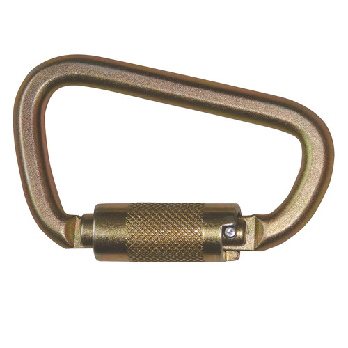 Steel Carabiner with Compact Twist Lock 7/8" Opening (Gold) Steel Carabiner with Compact Twist Lock 7/8" Opening (Gold)