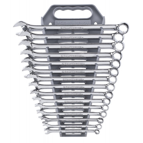 Long Pattern Combination Non-Ratcheting Wrench Set Metric 15 Piece