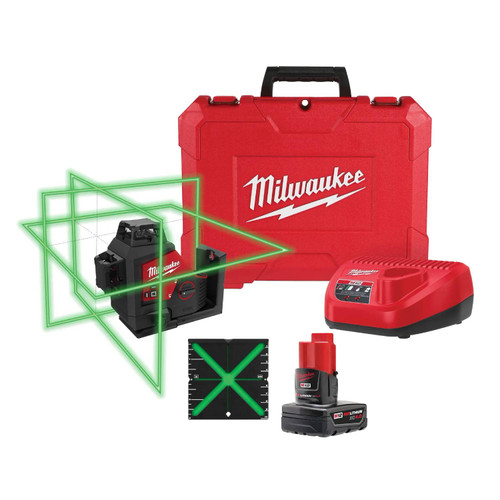 M12 Green 360° 3-Plane Laser Kit