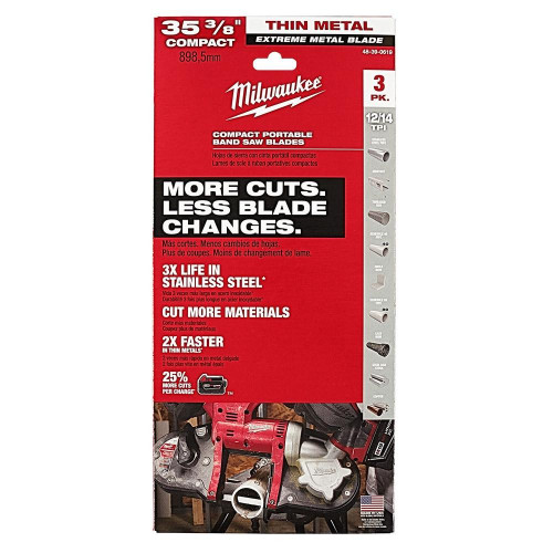 Extreme Thin Metal Compact Band Saw Blade 3PK BLADE BLADES BLD BLDS   - 48-39-0619