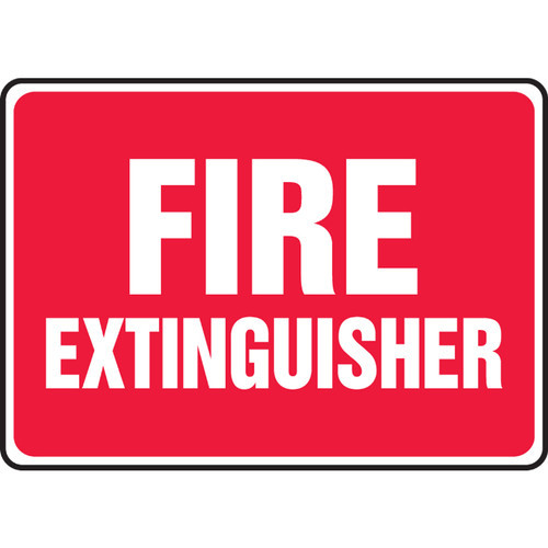 10' X 14" FIRE EXTINGUISHER PLASTIC SIGN    - EFXG588