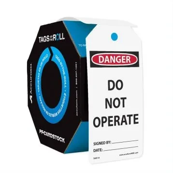 DO NOT OPERATE TAGS - 100 ROLL     - TAR110