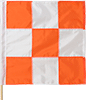 OR/WT CHECKERED AIRPORT FLAG 36"x36"    - 01AWF01