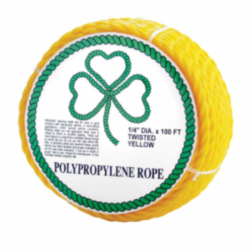 1/4" x 600 ft. TW Yellow Poly Yellow Poly Rope    - TWPY080600