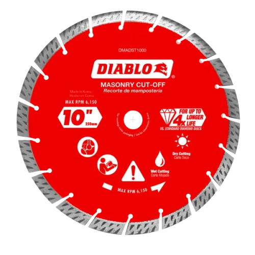 10" Diamond Segmented Turbo Masonry Cut-Off Blade