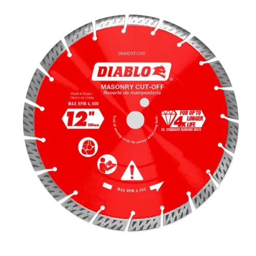 12" Diamond Segmented Turbo Masonry Cut-Off Blade