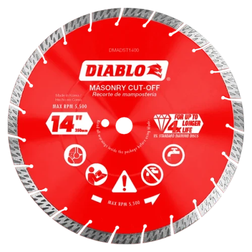 14" Diamond Segmented Turbo Masonry Cut-Off Blade