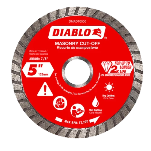 5" Diamond Turbo Masonry Cut-Off Disc