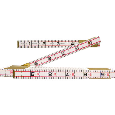 Engineer's Scale Wood Rule Red End 6 Inch x 5/8 Feet - Fisher's Tools ...