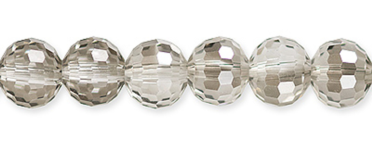 Crystal Glass Beads 8mm Round Faceted Beads, Clear Crystal AB .