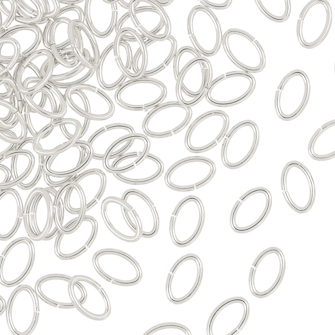 Sterling Silver Oval Jump Rings 20g 10 Pcs