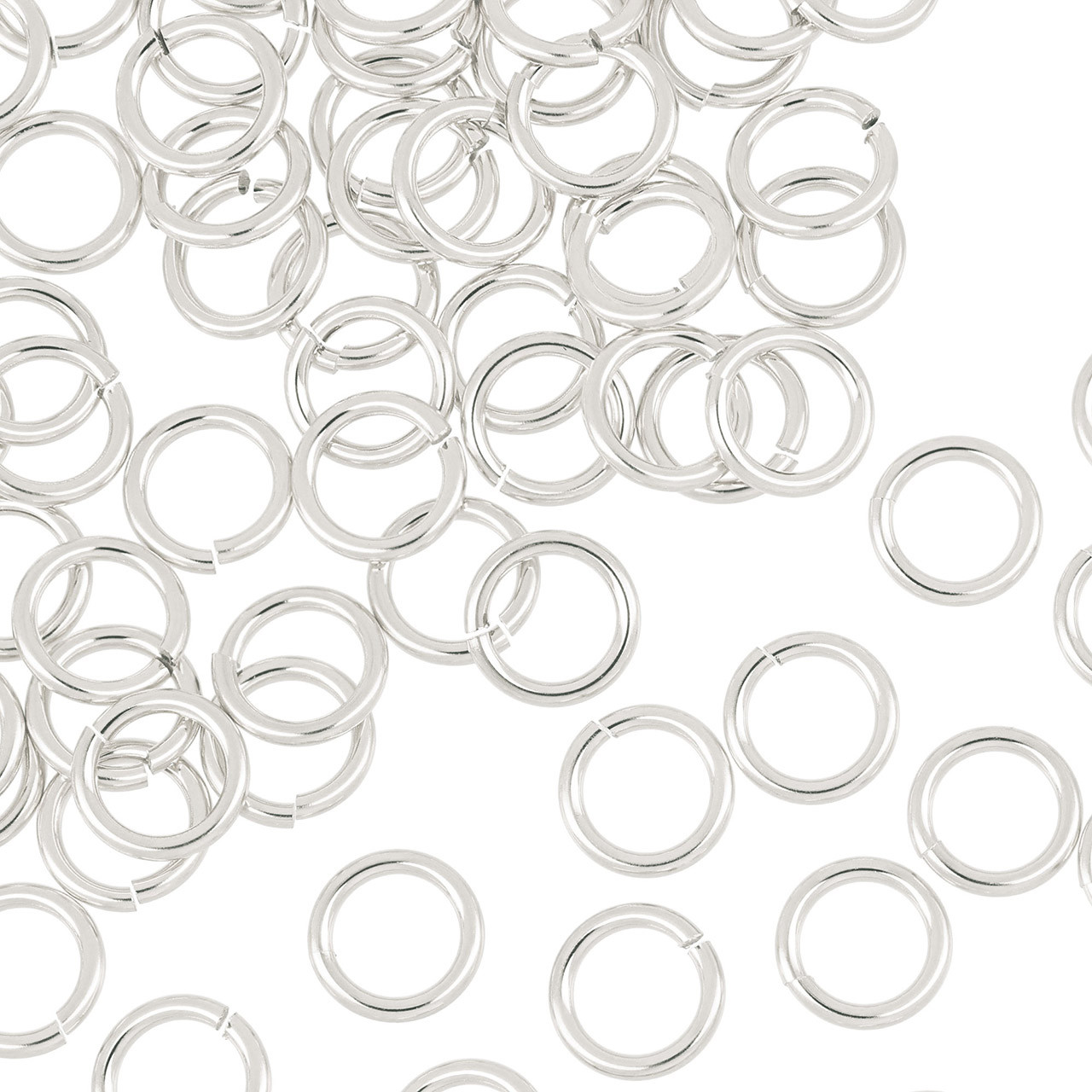 Sterling Silver Open Jump Rings - 18g 6mm 10 Pcs