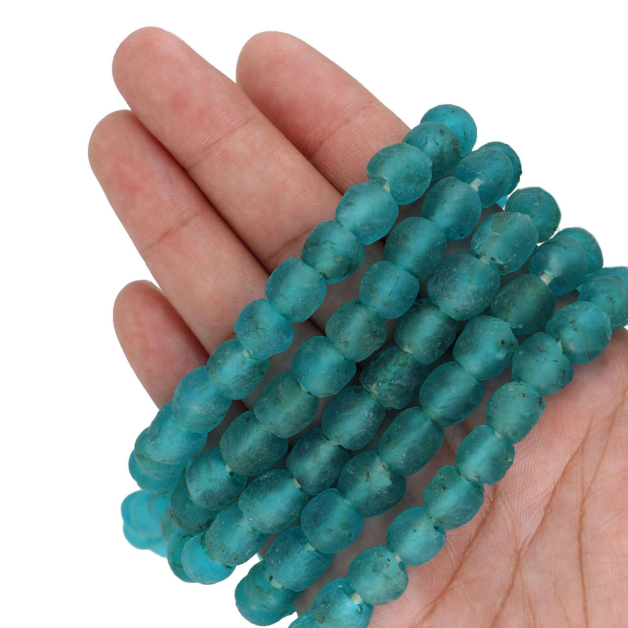 African Small Glass Beads - Blue – Cokas Diko Home