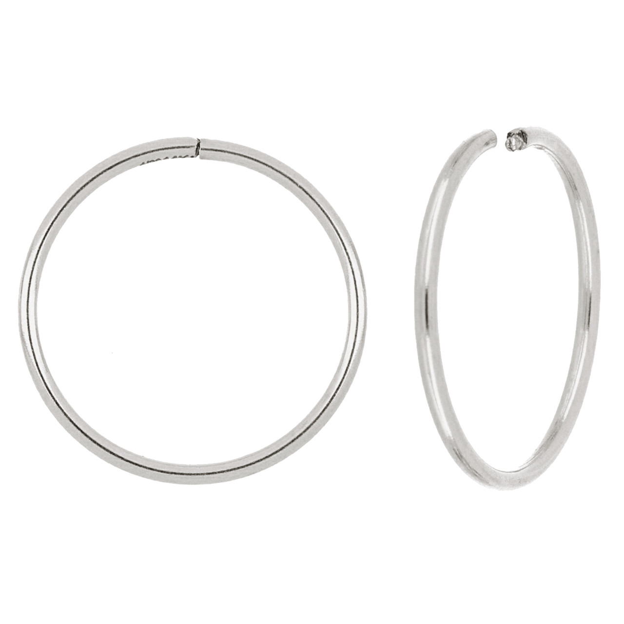 Small Twist Hinged Sleeper Hoop Earrings in Sterling Silver — The Jewel Shop