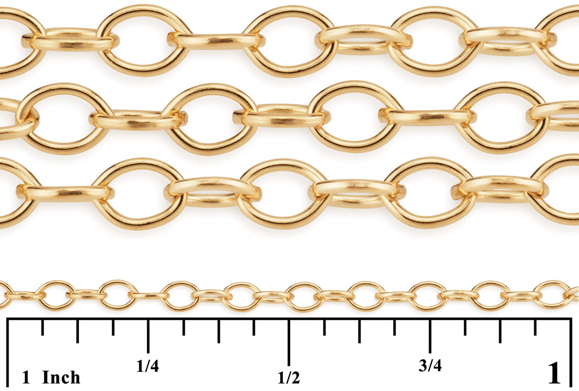 1.6 x 2 mm 14K Gold Filled Bulk Cable Chain