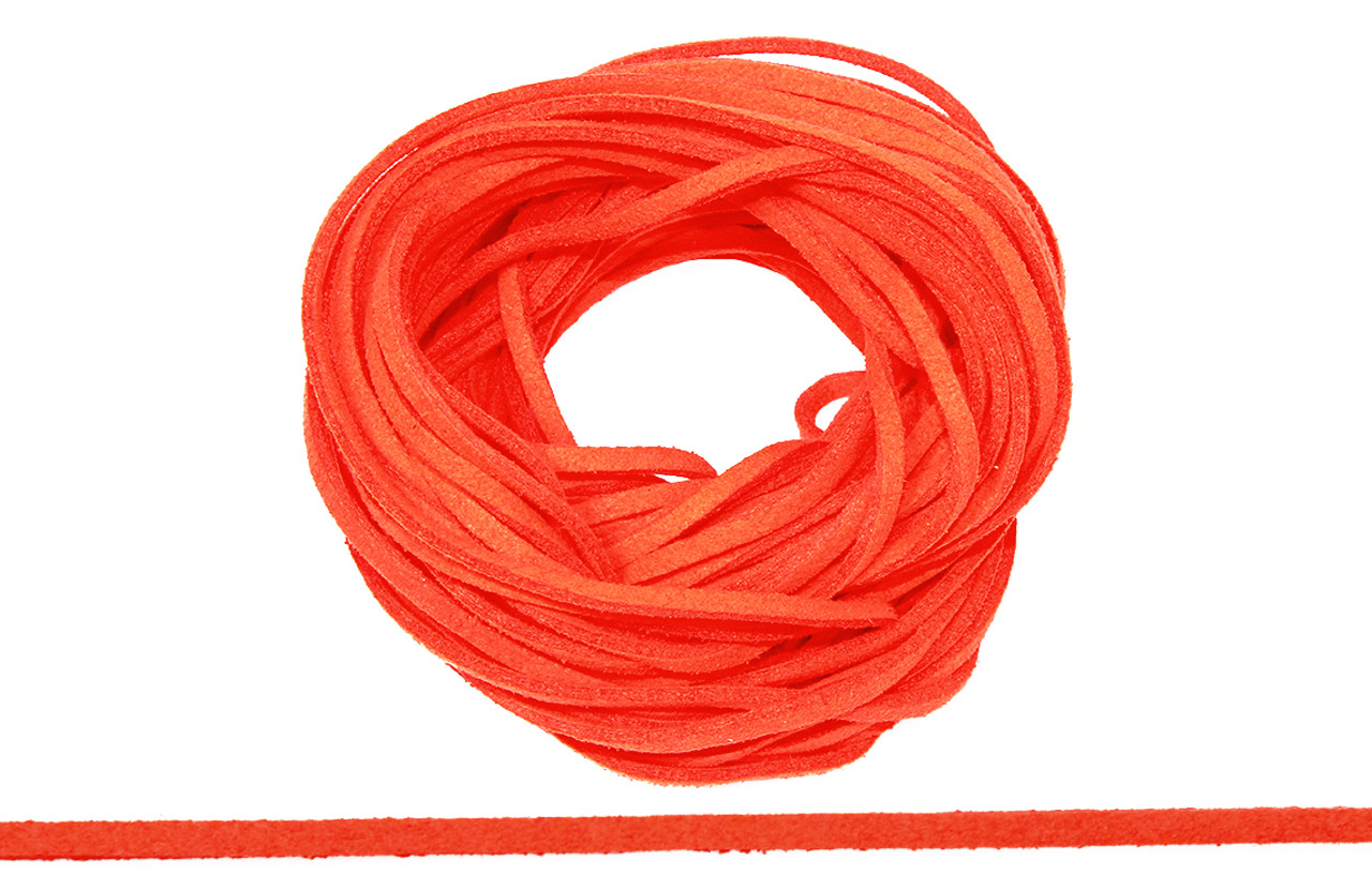 28-30 FT 1.5 mm Hot Pink Flux Suede Cord
