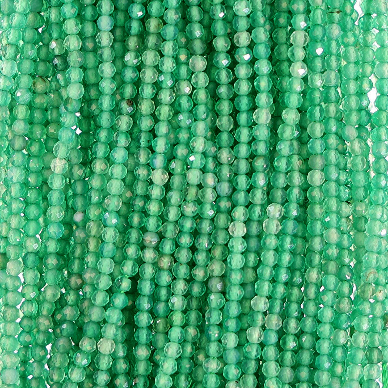 AAA Green Silverite Micro Faceted 2mm Beads- RB0298 in 2023