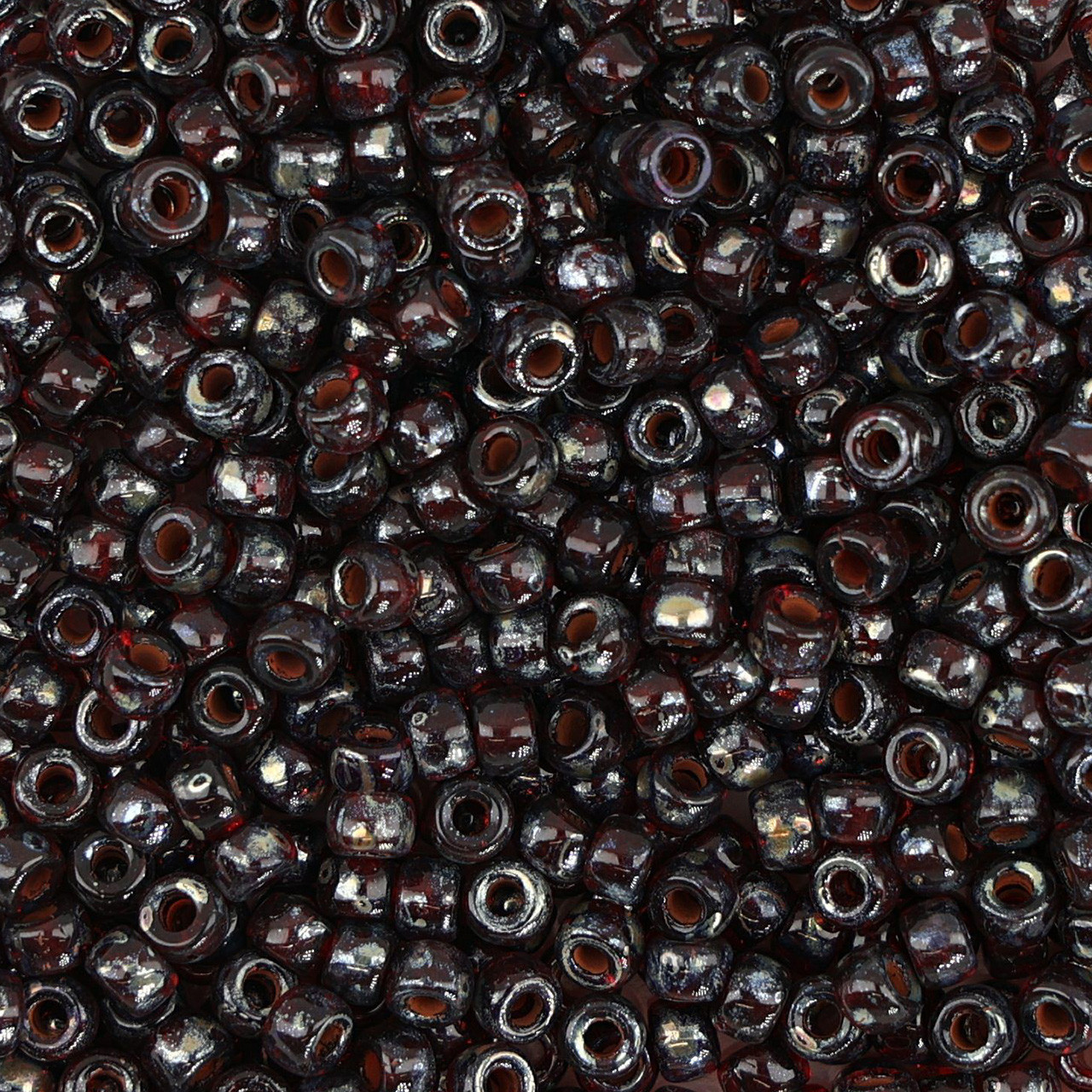 Matubo™ 8/0 Seed Beads Ruby Picasso