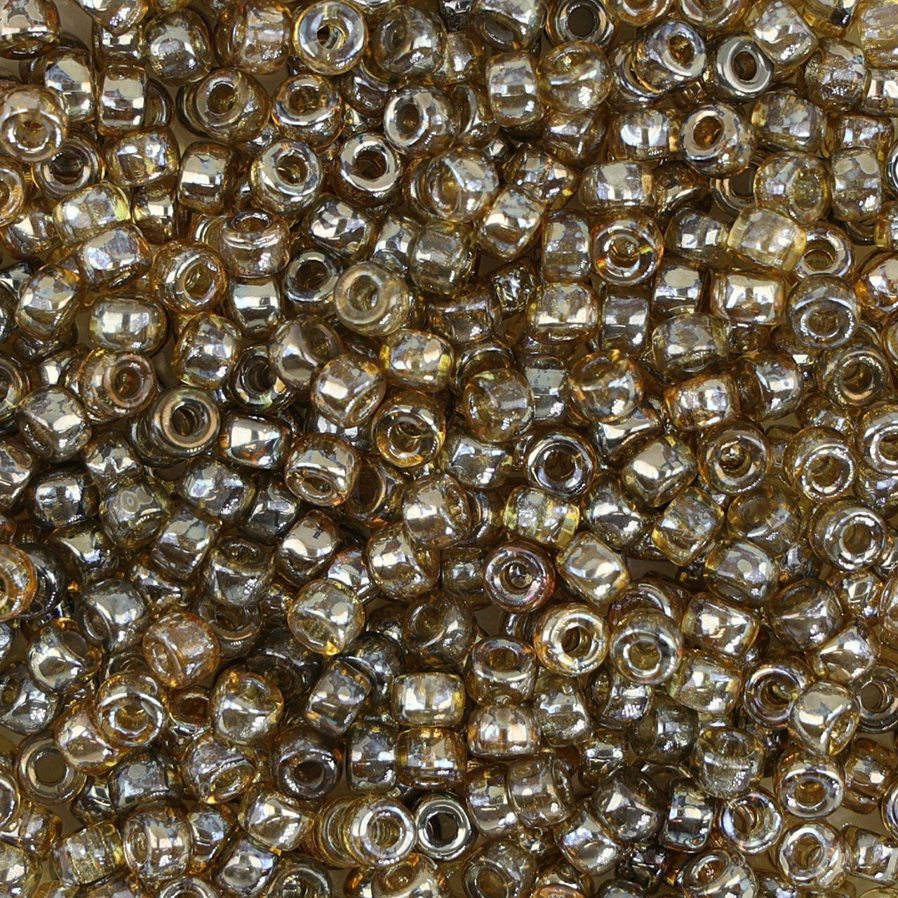 Matubo™ 8/0 Seed Beads Crystal Gold-Lined