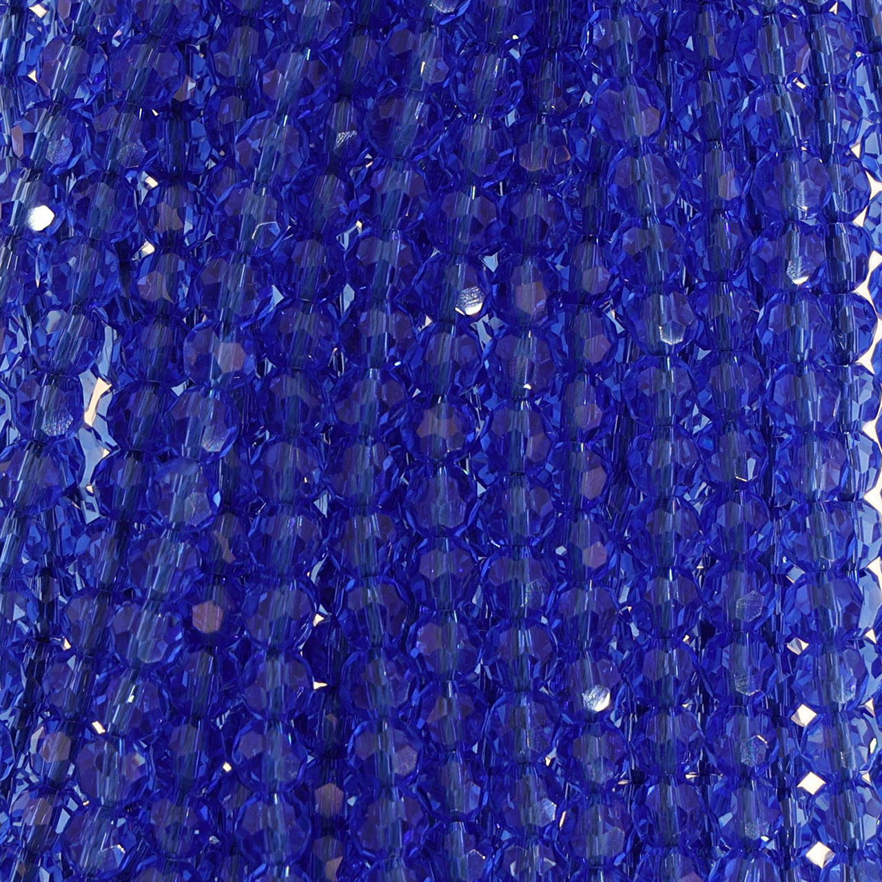 4mm Glass Faceted Beads, Cornflower, Blue Seed Beads, Jewelry