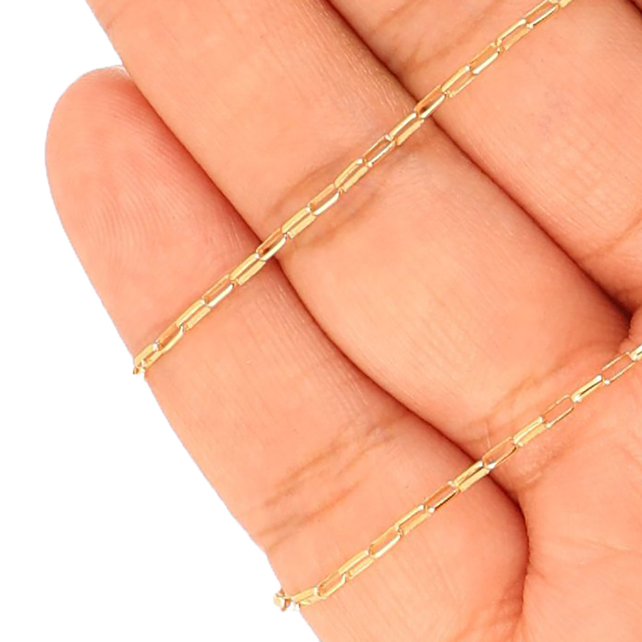 Paperclip Necklace Gold Filled Necklace Paper Clip Rolo 14K Gold