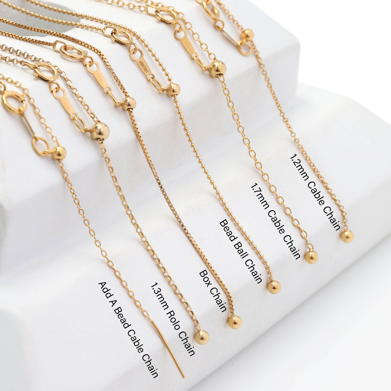 14k Gold Filled 22in Assorted Adjustable In USA - Main Image