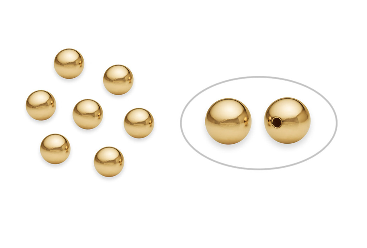 100 14K Gold Filled Round Little Beads Smooth 2.5mm