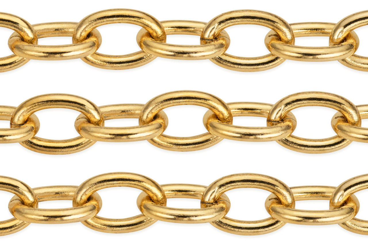 Campbell #200 49 Ft. Brass-Plated Metal Craft Chain 0712017, 1