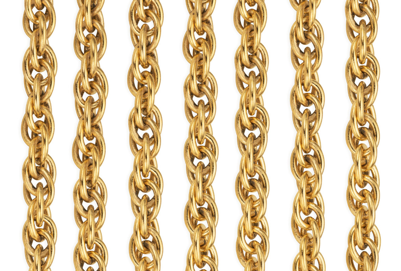 1 Ft 24 Gauge Solid Brass Rope Chain