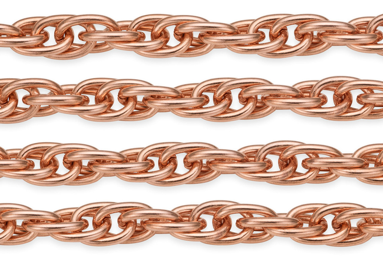 Unsoldered Links 3.5 mm Copper Chain Rolo Chain