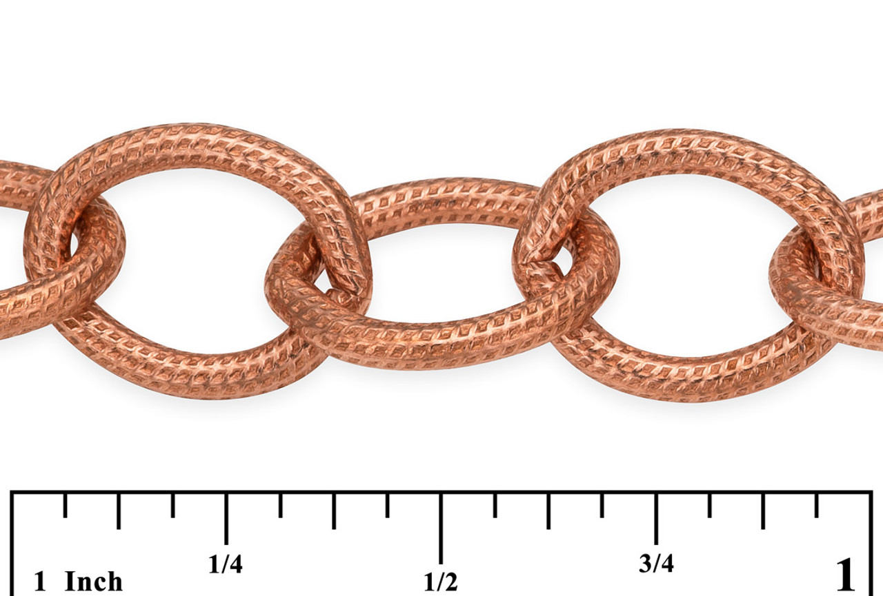 30 inch Length Solid Copper Chain CN777G - 1/4 of An inch Wide.